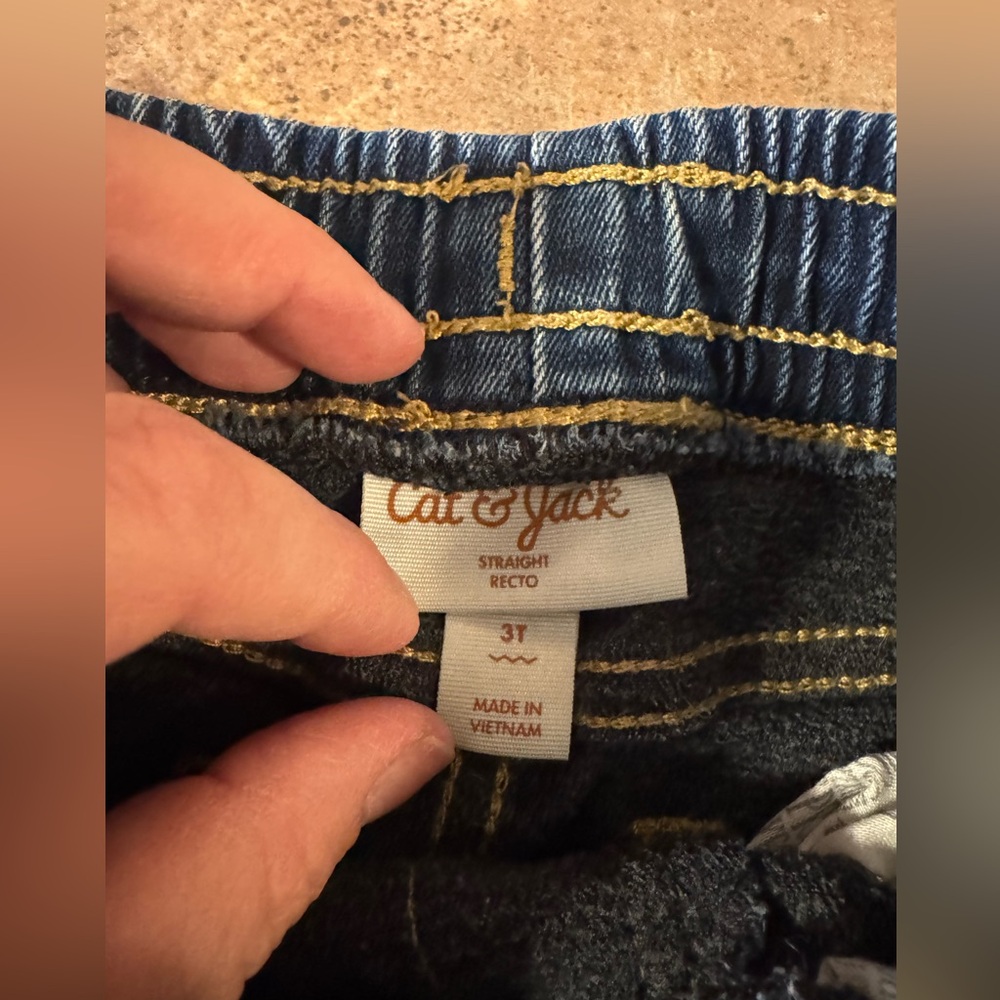 Cat & Jack - Straight Leg Toddler Blue Jeans, Size 3T - Picture 6 of 6
